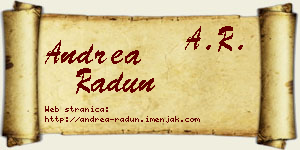 Andrea Radun vizit kartica